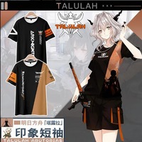 Jogo arknights talulah arutoras 3d impressão t camisa feminina verão moda o pescoço manga curta engraçado camiseta gráfico 2024