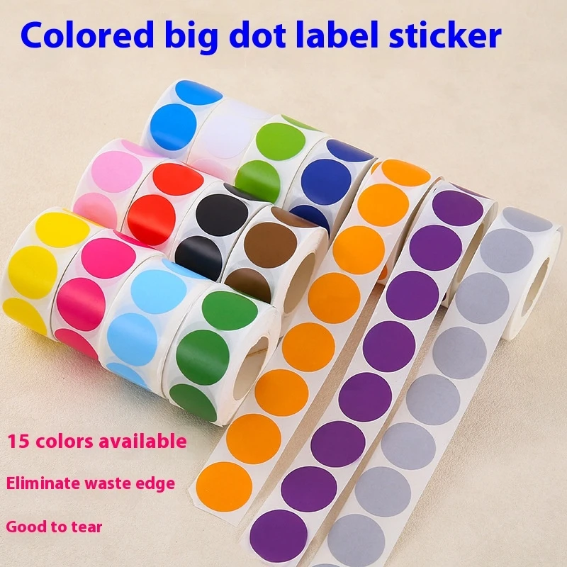 500pcs 1 inch Round laser golden glossy Labels decor sticker Color Code Dot Labels Black package Sealing scrapbook stickers
