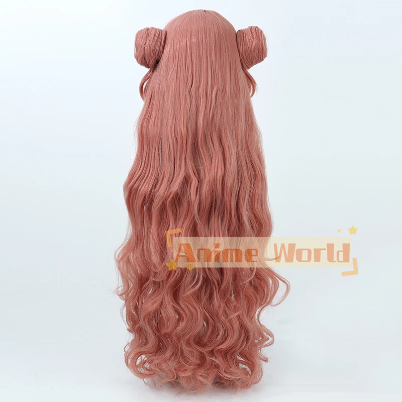 Anime Azul Arquivo Yosakura Kirara Cosplay Headband para Mulheres, Resistente ao Calor, Girl Wave, Encaracolado, 90cm Comprimento, Cabelo Rosa, Hairpieces