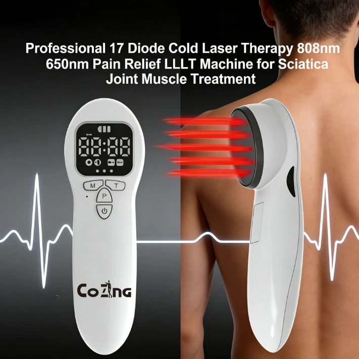 Gegen Knieschmerzen, Arthritis, Tennisarm, 808nm 650nm LLLT Physiotherapie-Handgerät für Lasertherapie zu Hause