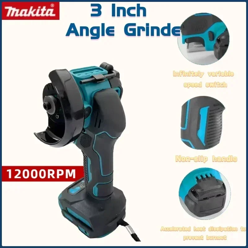 Makita 3-Zoll-Mini-Akkuschleifmaschine, 18 V, tragbares elektrisches Schneidwerkzeug, Kreissäge, Elektrowerkzeug zum Schneiden von Metall und Holz. – Detail 2