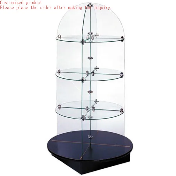 

Custom.HiKUYA Factory Custom Glass Display Shelf Store Glass Case