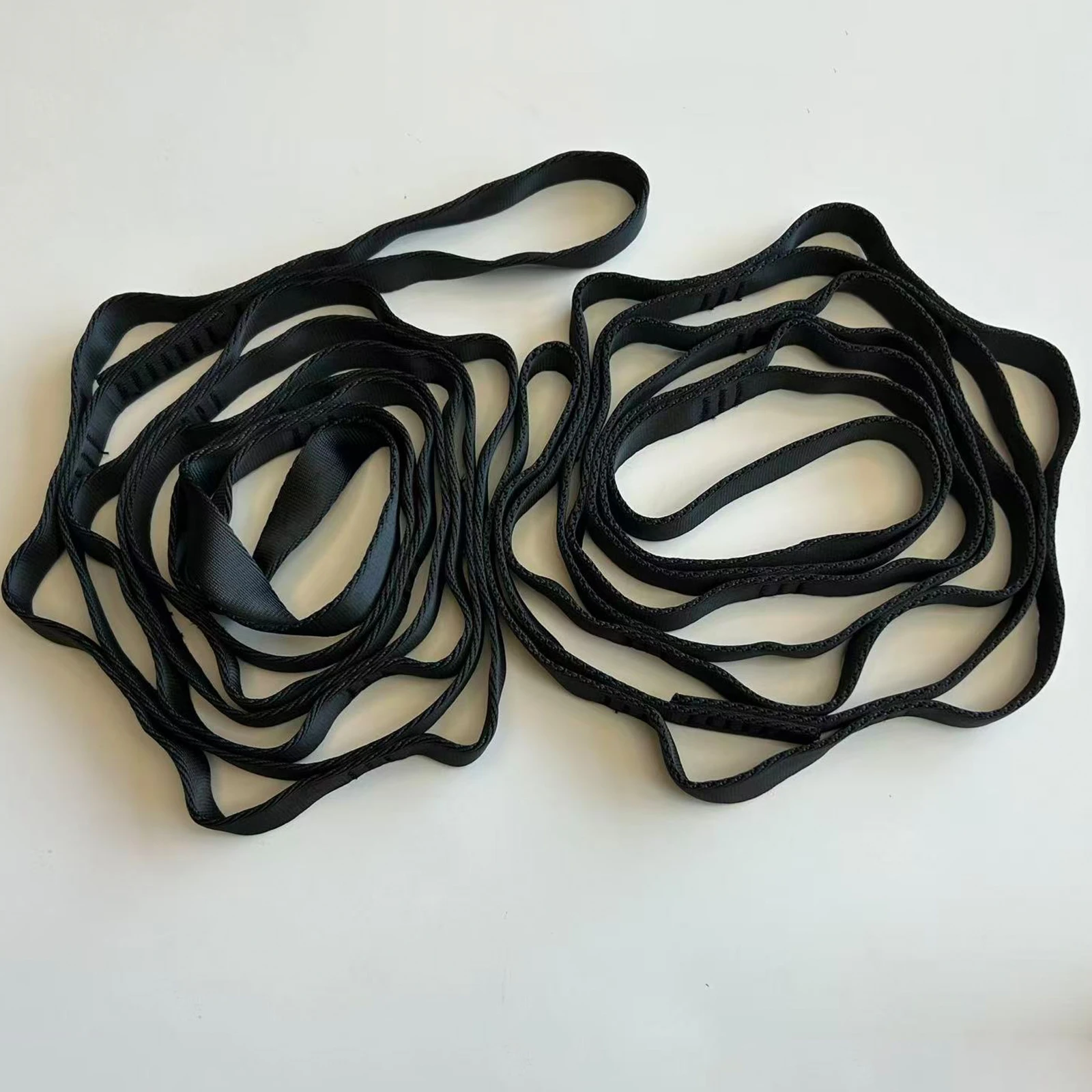 PRIOR FITNESS 1.8m Black Daisy Chain Heavy Duty 23kN Load Aerial Yoga Hammock Swing Adjustable Strap Climbing Fitness Equipment
