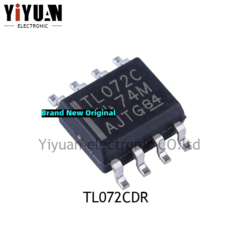 

10PCS 100% new original TL072CDR SOIC-8 Dual channel JFET input general-purpose operational amplifier chip