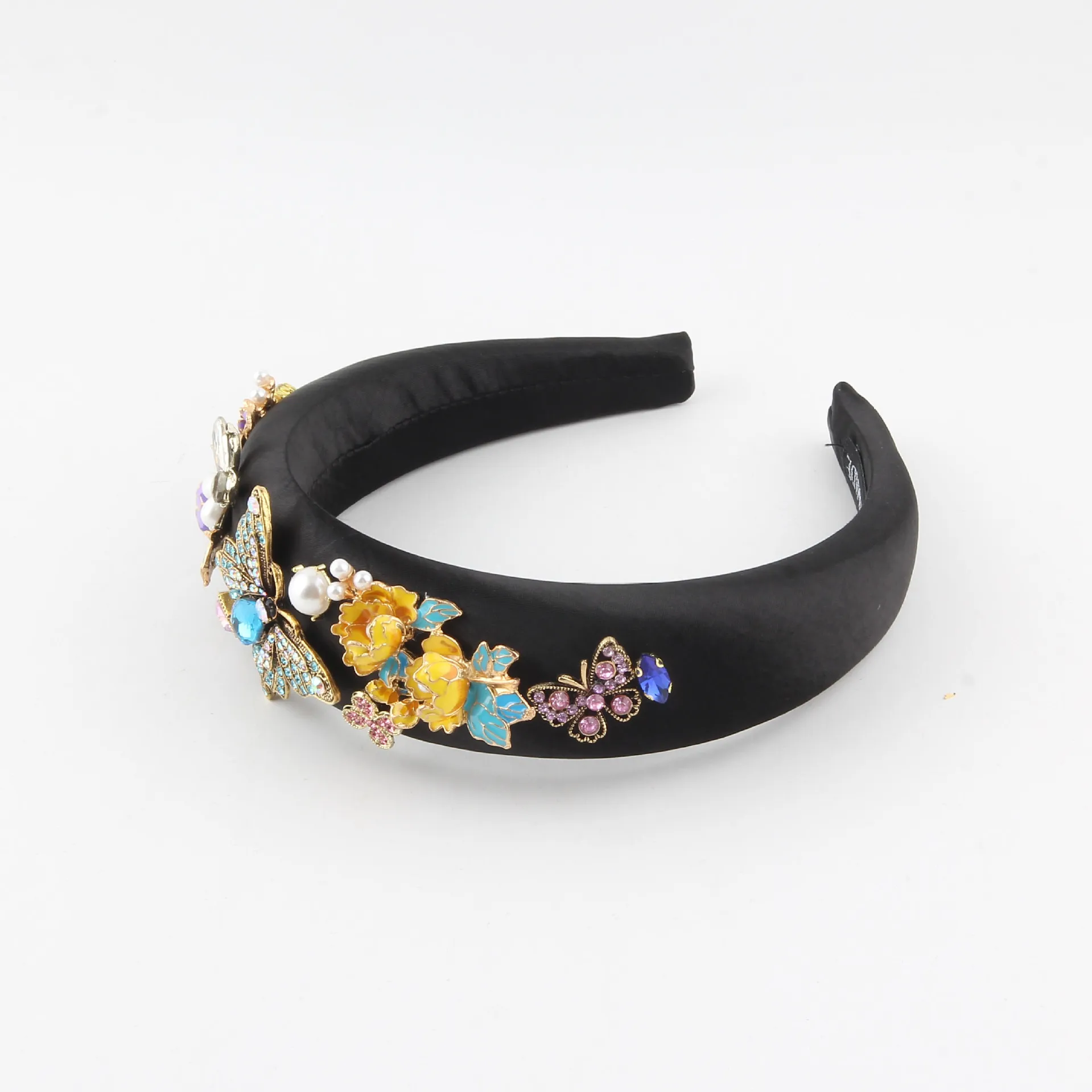 Heavy Industry Baroque Temperament Headband Personality Devil's Eye Flower Diamond Light Luxury Going Out Versatile Hair Accesso