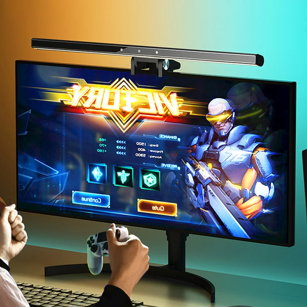 BlitzWolf BW-CML6 RGB شريط إضاءة لشاشة الألعاب مع جهاز تحكم عن بعد لاسلكي لاقط ديناميكي ستبليس يعتم للكمبيوتر