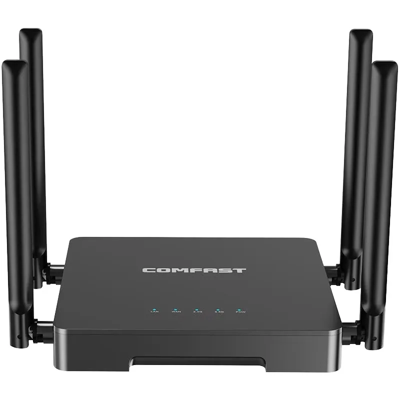 Enterprise New Long Range Indoor AC1200 Dual-Band Wireless Router with 4 LAN Ports QoS Firewall Home WiFi