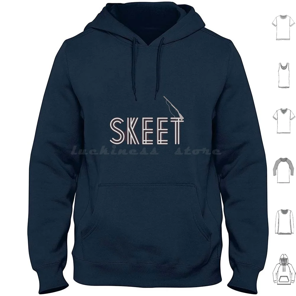 Skeet Shirt Hoodie cotton Long Sleeve Skeet Skeet Shooting Shotgun Shooting Trap Shooting Trap Clay Shooter Clay