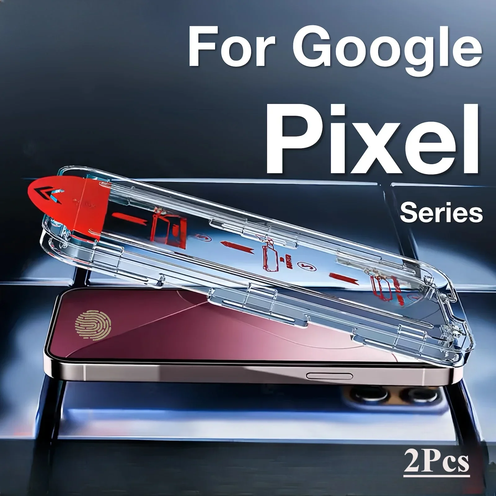 2 Películas de Vidro Temperado para Google Pixel 10a 10 9 Pro XL 9A 8 Pro 8A 4G 5G 6A 7A 7 - Sem Bolhas de Poeira, Kit Fácil de Aplicar
