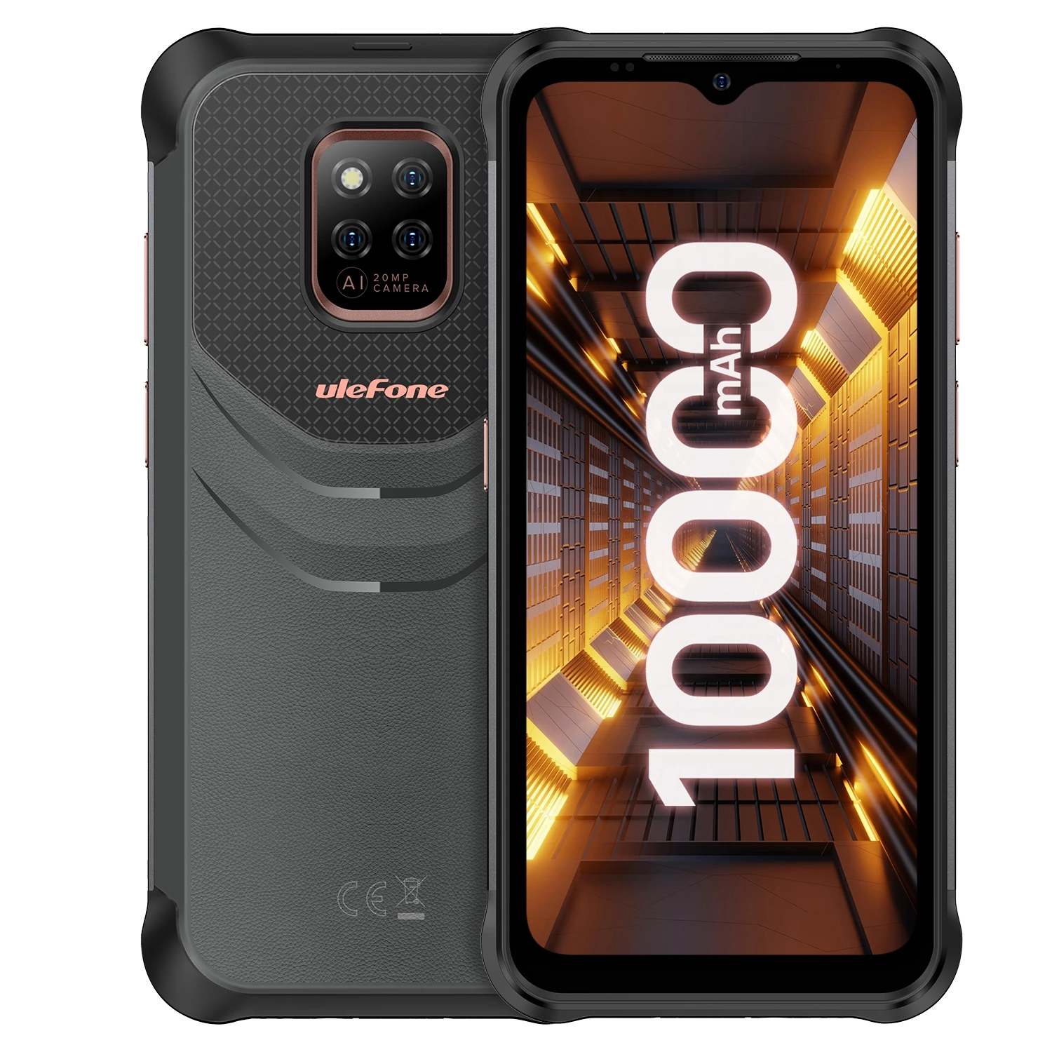 New Arrival Ulefone Power Armor 14 Pro Rugged Phone 6.52inch 8GB+128GB Side Fingerprint Identification 10000MAH Mobile Phone