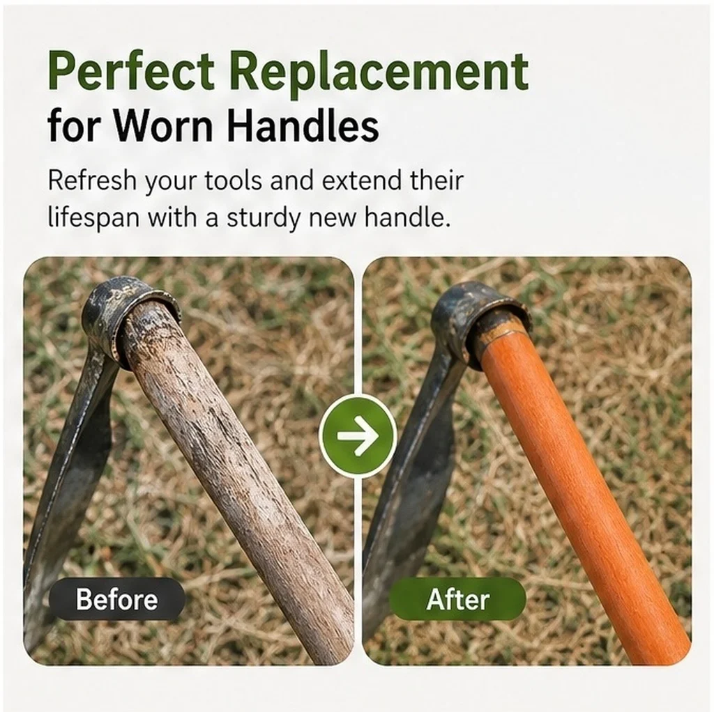 Wooden Handle Shovels Replacement Hoe Gardening Tools Halloween Christmas New Year Hand Tools Handle Garden Tool Handles