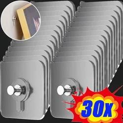Strong Adhesive Hooks Picture Frame Holder Poster Photo Clock No Drilling Hooks Waterproof Kitchen Bathroom Hanger Screw Hooks