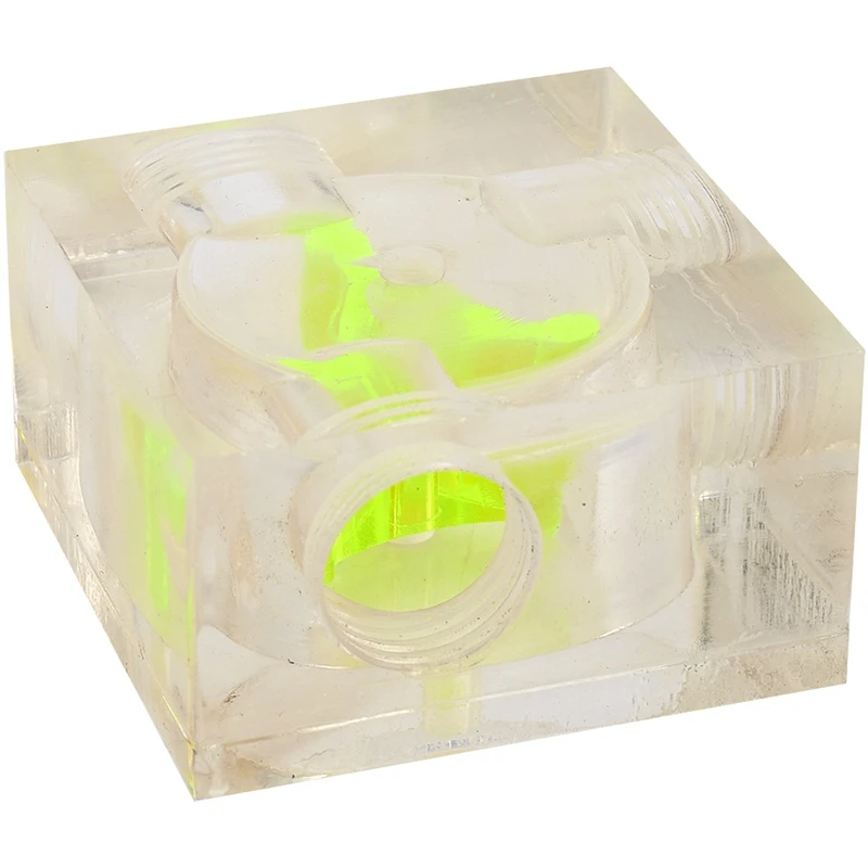 PC Water Cooling System Acrylic Three Way Visual Flow Indicator G1/4 Thread