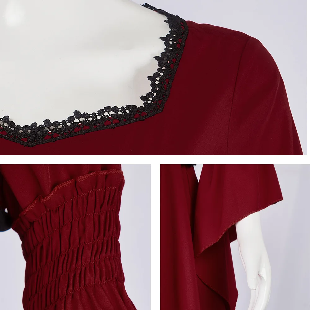 

Средневековая оранжевая женская юбка в колониальном периоде, фермерский костюм на Хэллоуин, китайское производство, лето 2025