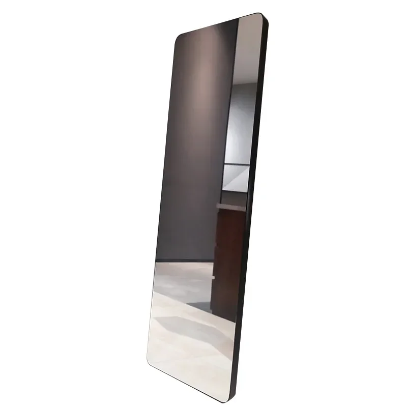 Home Living Room Decor Full Body Rectangle Mirror Aluminum Alloy Frame Waterproof Full Length Wall Mirror With Hook