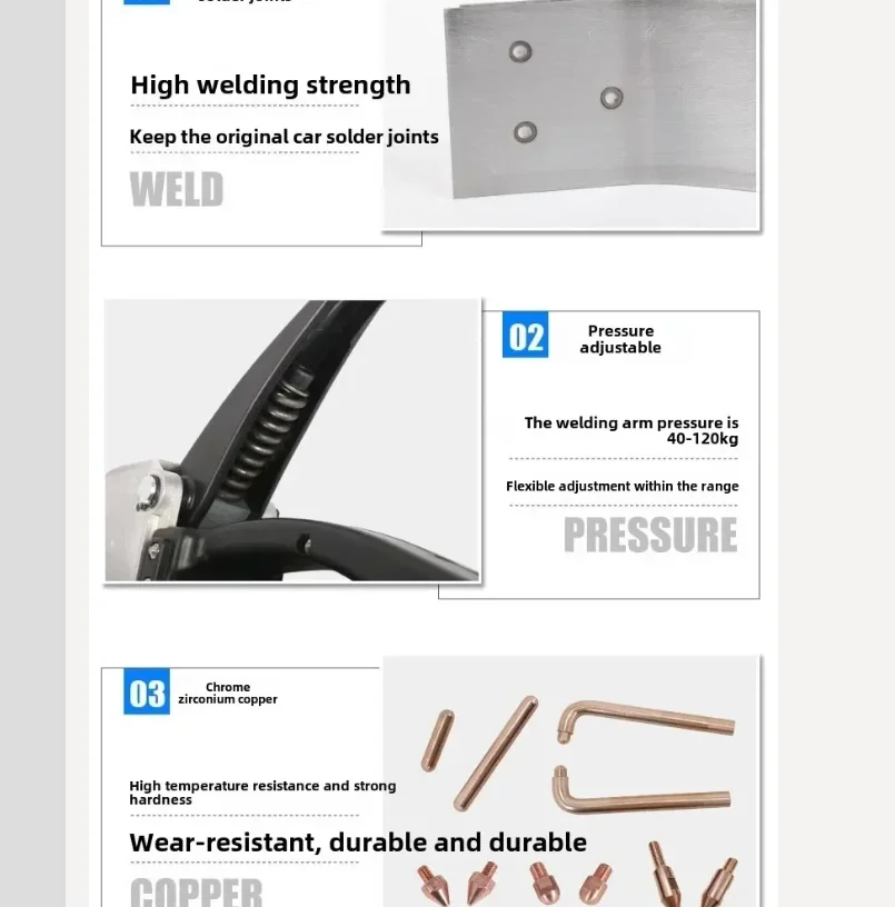 220V Precision Dual-side Spot Welding Machine for Automotive Dent Repair, Handheld Collision Repair Tool AK