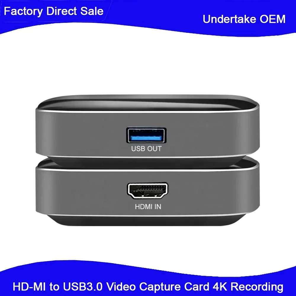 

Hot Sale WINHI-VC-02 4K HD Game Live Broadcast HD-MI To USB3.0 Video Capture Card Supports 4K Recording HD-MI Capture Card 2 Por