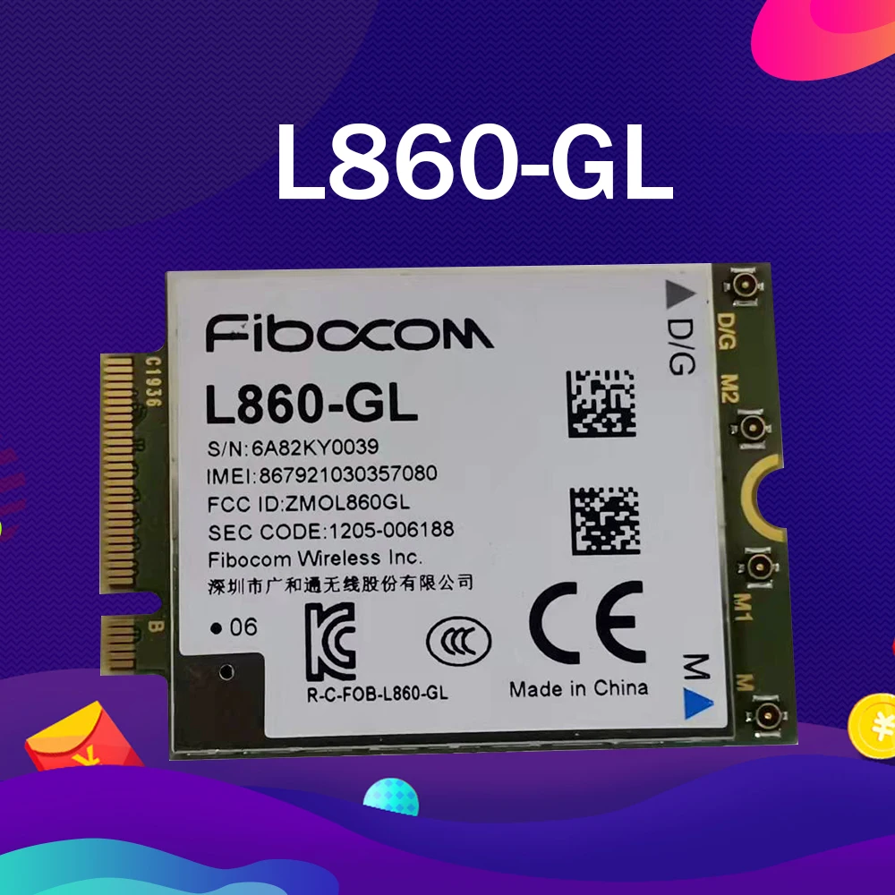 L860-GL FDD-LTE TDD-LTE Cat16 4G Module 4G Card L860 GL 4G LTE Module M2