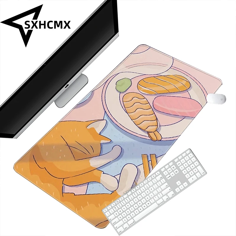 Art Illustration Mouse Pad Kawaii Large Non-Slip Mouse Mat Office Rubber Laptop Cute Mousepad XXL Rubber Computer Desk Mat