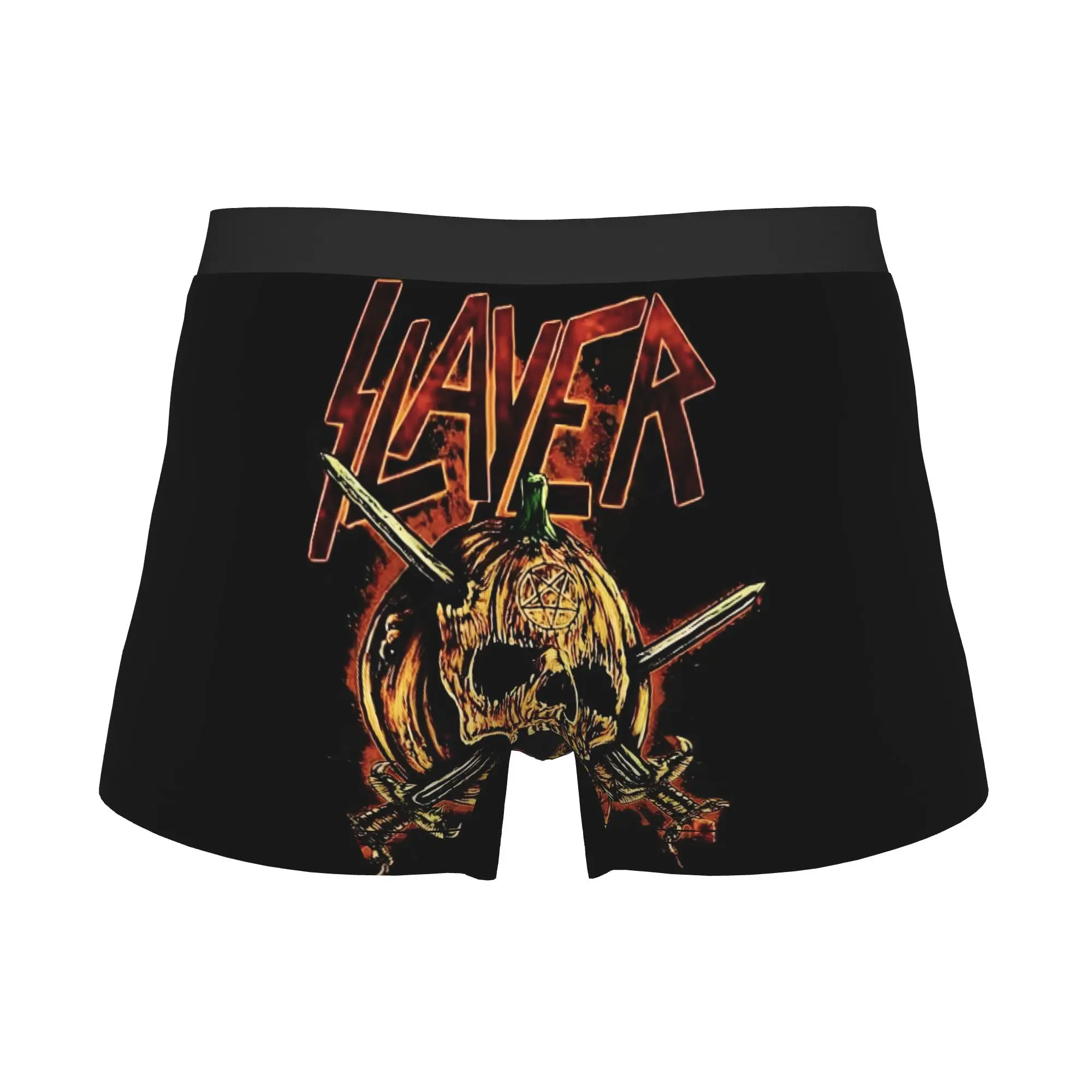 S-Slayers Pumpkin Skull Underwear Male Printed Rock  Boxer Shorts Panties Briefs Breathable Underpants