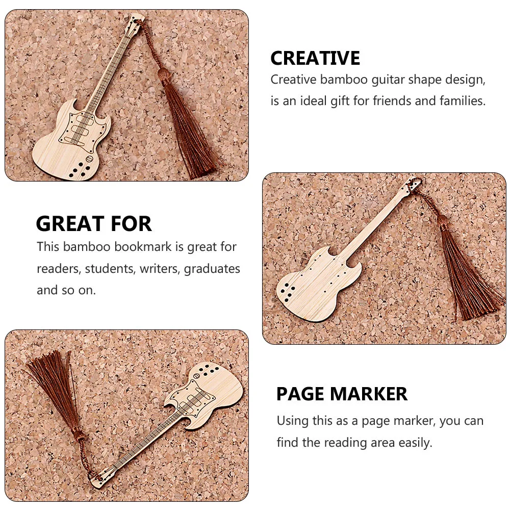 

Guitar Bookmark Music Inspired Bookmarks Instrument Lover with Tassel