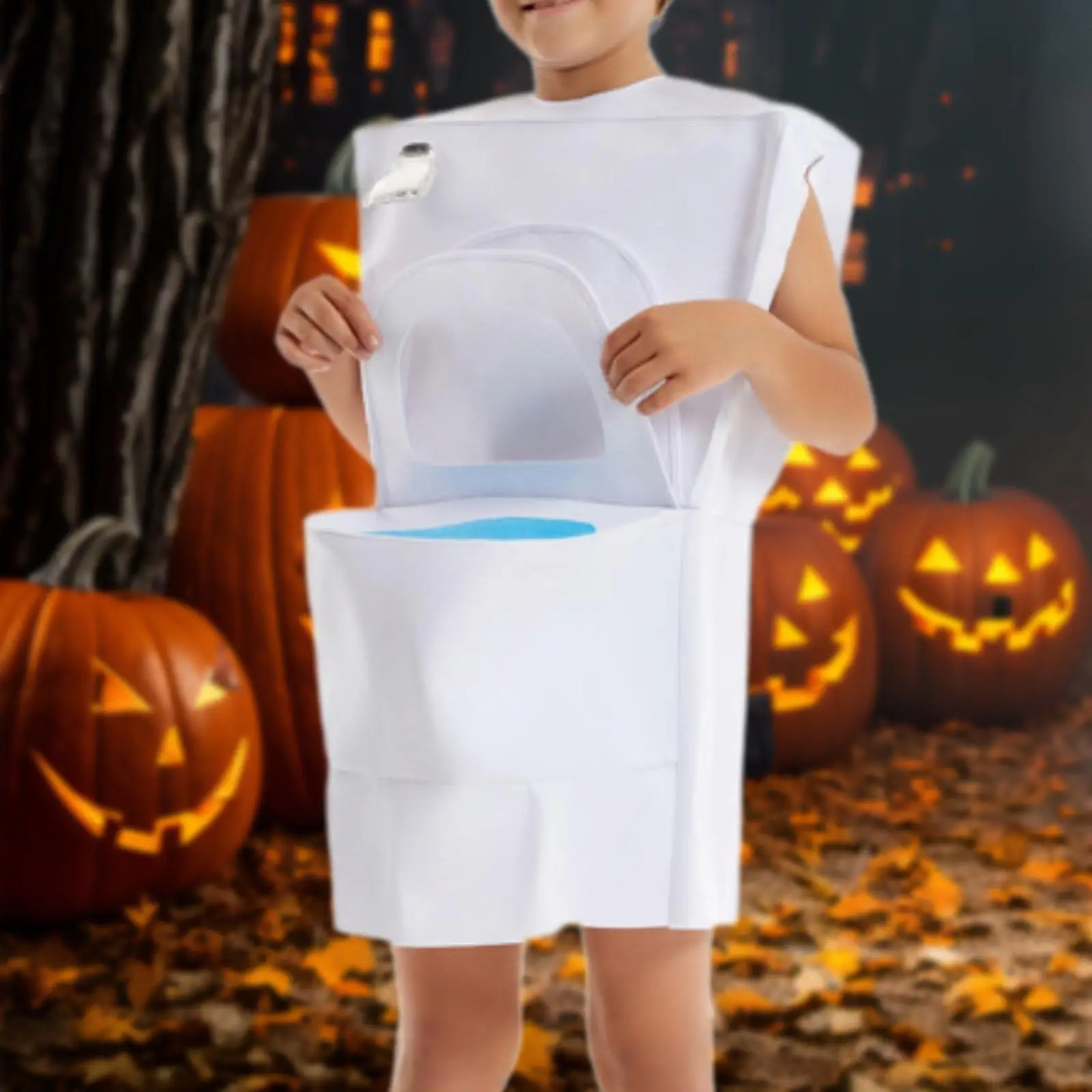 Kids Toilet Costume Halloween Reusable Party Supplies Portable Comfortable Cute