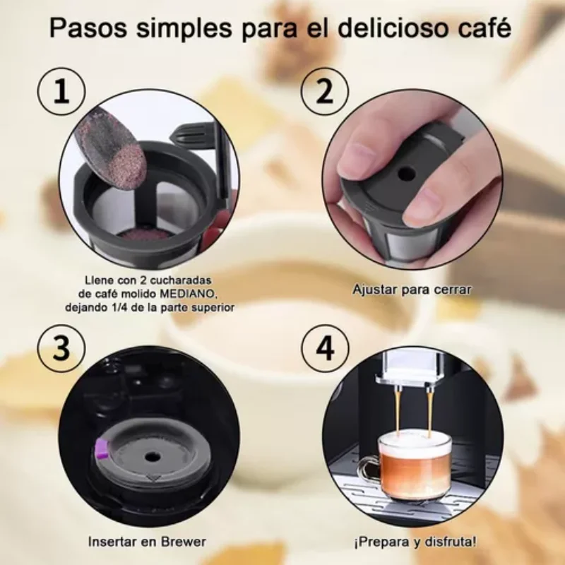 Filtro de café K-Cup reutilizável, peças sobressalentes e acessórios de filtro de chá/café Cop Coffee Cafeteira