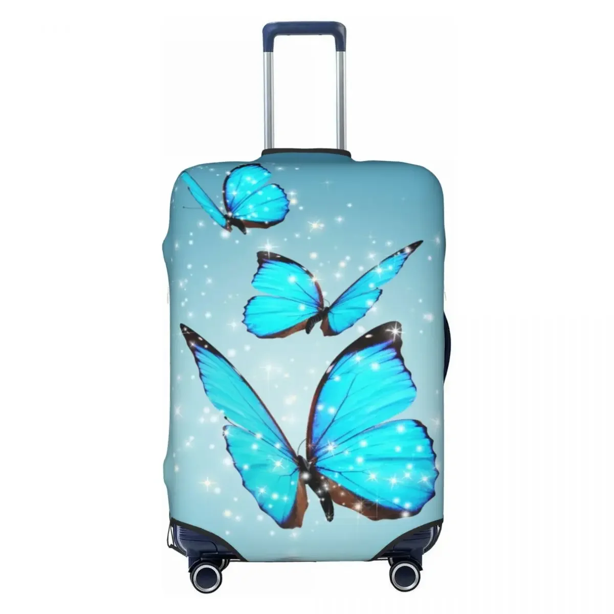 

Custom Colorful Butterfly Suitcase Cover Elastic Travel Luggage Covers for 18-32 inch