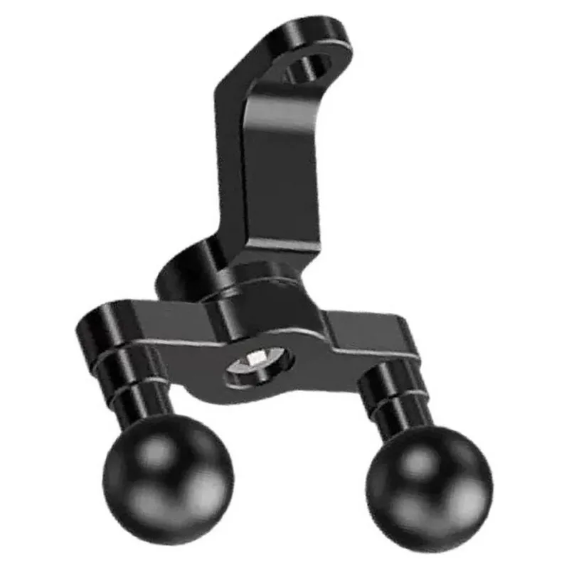 Motorcycle Phone Mount 25Mm Ball Head Aluminum Alloy Bracket - Dual Output Base For GPS Navigation & Action Cameras