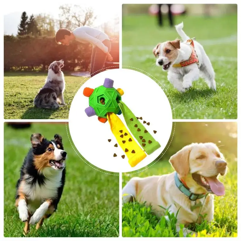 علاج الكلب إخفاء لعبة Snuffle الكرة التفاعلية وحدة التغذية البطيئة علاج لعبة بطيئة الغذاء التدريب شم الكرة الكلب رائعة مريحة