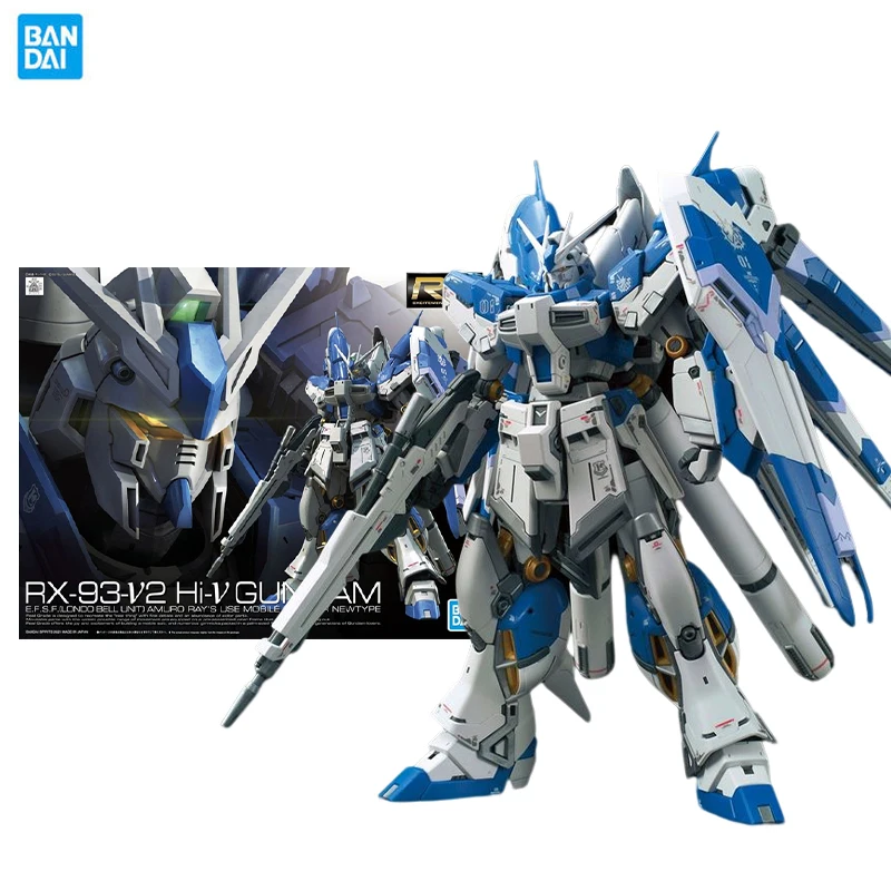 

Bandai Original Gundam Model Garage Kit RG Series 1/144 Gundam Hi-v Anime Action Figure Assembly Model Collection Robot Toy