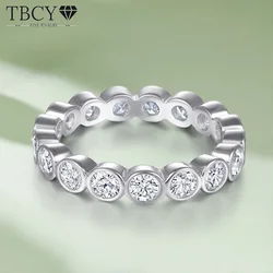 TBCYD 3mm Round Cut D Color Moissanite Rings For Women With GRA S925 Silver Wedding Diamond Eternity Band Fine Jewelry Wholesale