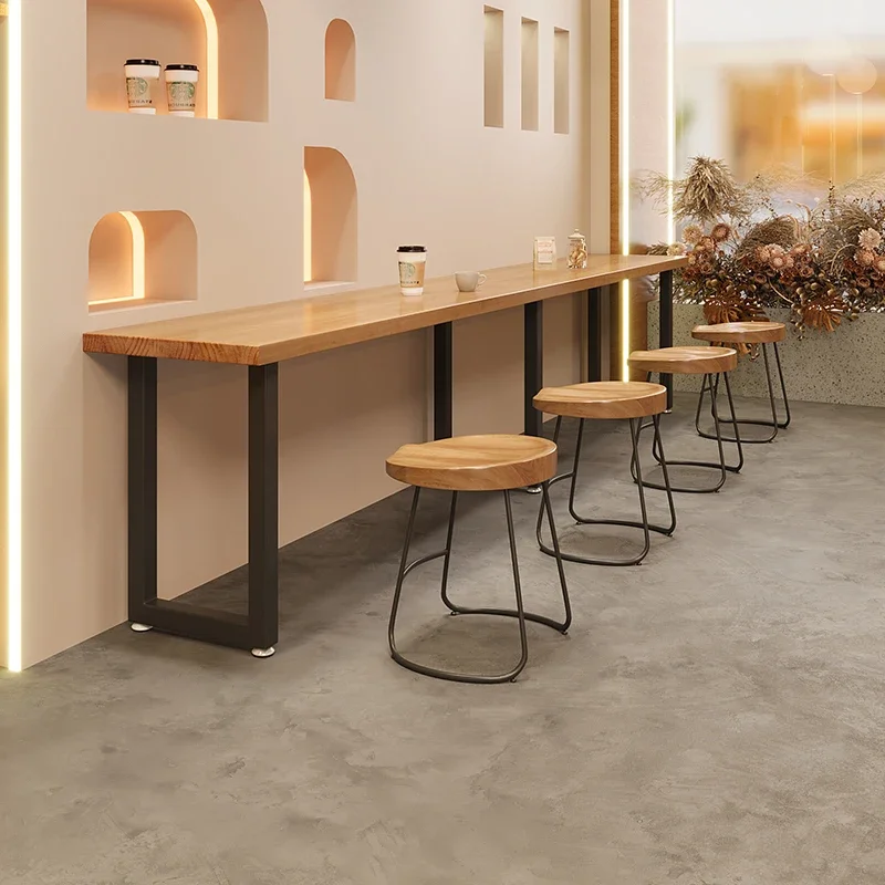 Craftsman Wood Veneer Kitchen Table Compact Size 2026 New Design Lockable Wheels Wall Mounted with Drawers for Dining Room