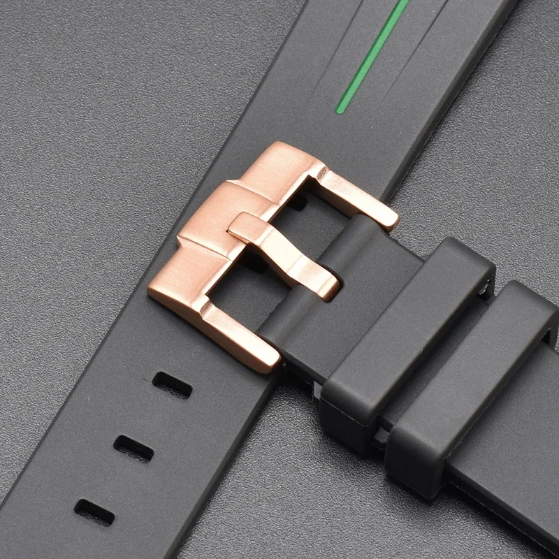 316 Stainless Steel Watch Clasp Pin Buckle 16mm 18mm 20mm 22mm 24mm Metal Clasp Watchband Repair Accessories Gold Silver image 3