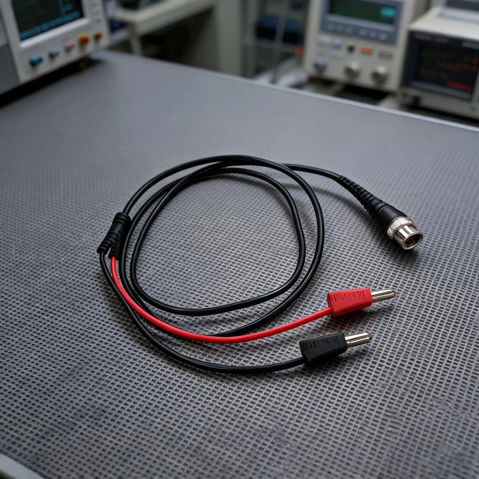 BNC To Dual 4mm Banana Oscilloscope Probe Cable Suitable For Benchtop Testing Demonstrations