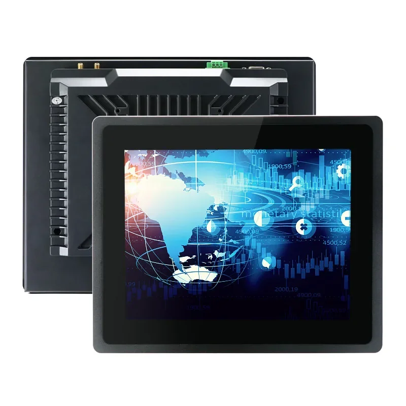 12 inch Industrial Automation Front IP65 Panel J1900 Embedded All-in-one HMI PC Aluminum Alloy Touch Screen Monitor