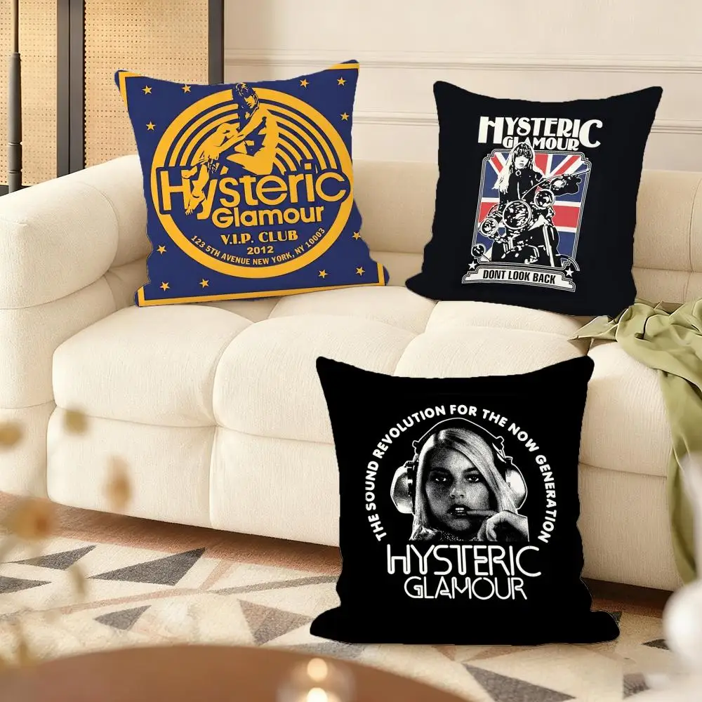 H-Hysteric Glamour Girl Cushion Cover Soft Plush Sofa Cushion Cover｜Double-Sided Printed Decorative Pillow Case｜Warm Home Gift