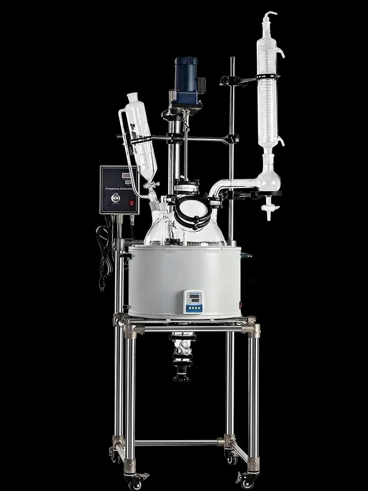 

Cancun, Single Layer Glass Reactor Laboratory Small Electric Heating High Temperature Vacuum PTFE 10L 10L 20L 50L 100L