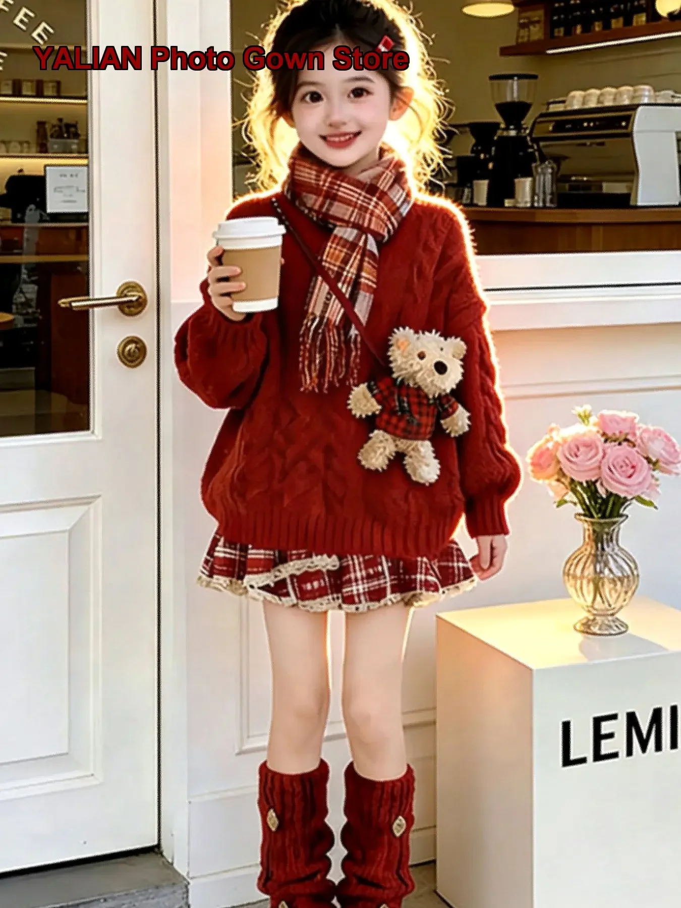 Girls Winter Outfit Set 2026 Stunning Look Skirt Zodiac Year New Year Clothes