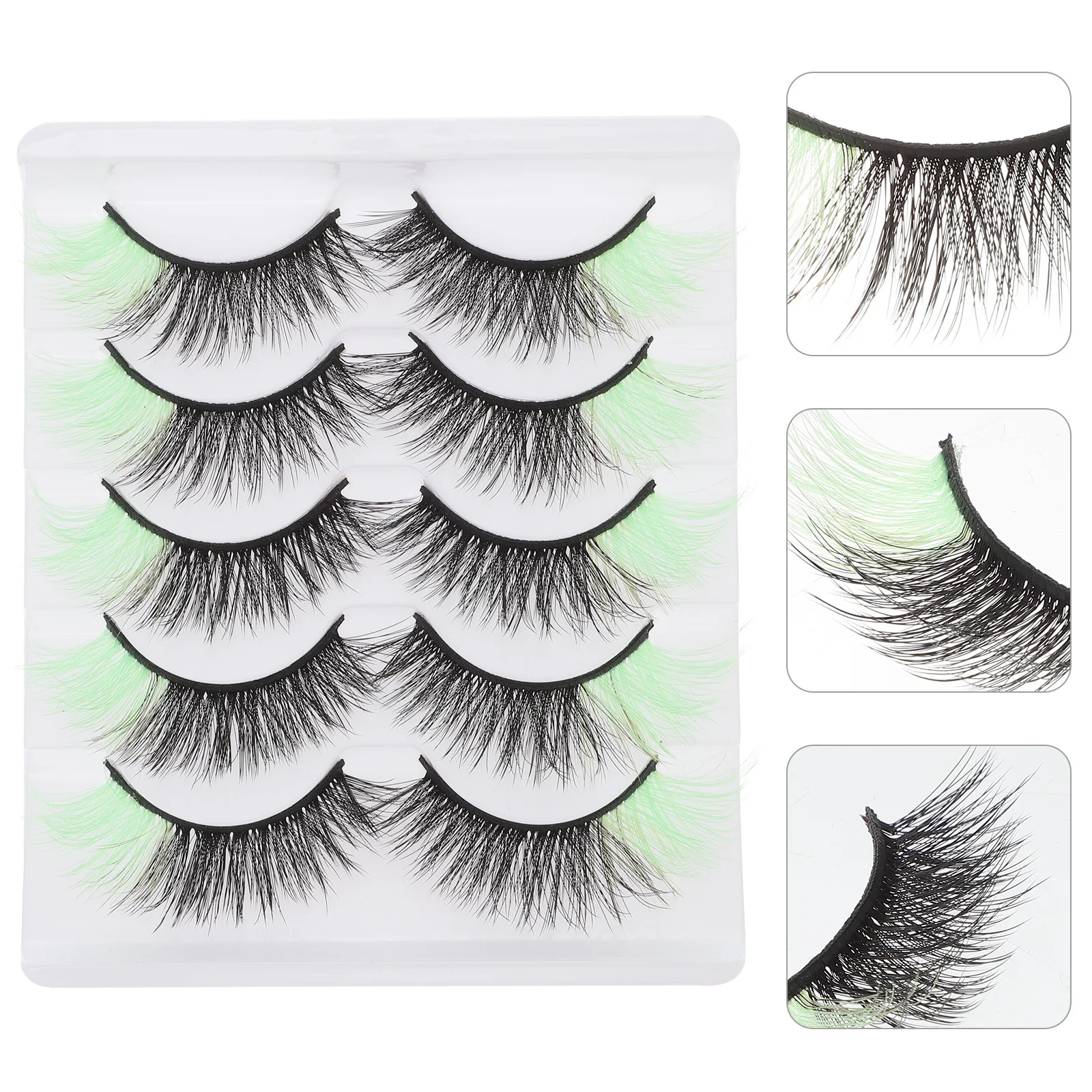 

5Pairs Natural False Eyelashes Lightweight Comfortable Handmade Reusable Lash Extensions for Eye Makeup Volume