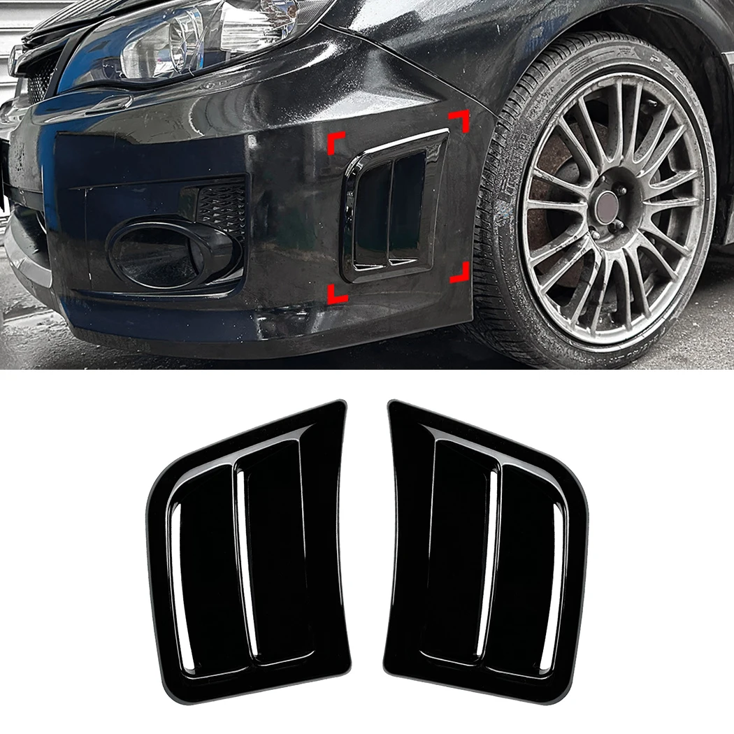 

ABS Car Side Decoration Fender Air Vent Trim Cover For Subaru Impreza WRX STI 2008-2014 Glossy black/Carbon Fiber look