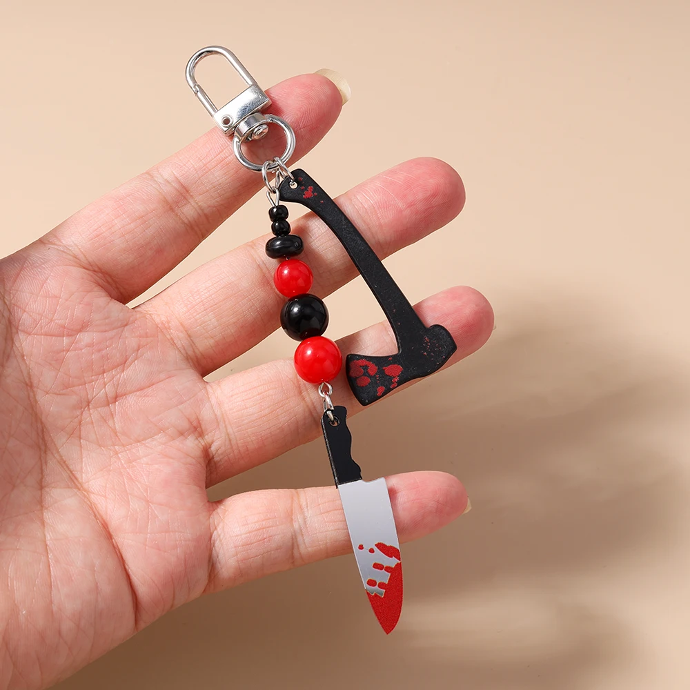 Aihua Harz Imitation Sägebesser Axt Schlüsselanhänger Frauen Mädchen Schlüsselanhänger Anhänger für Handtasche Dekor DIY Halloween Schlüsselanhänger Schmuck Geschenk – Detail 2