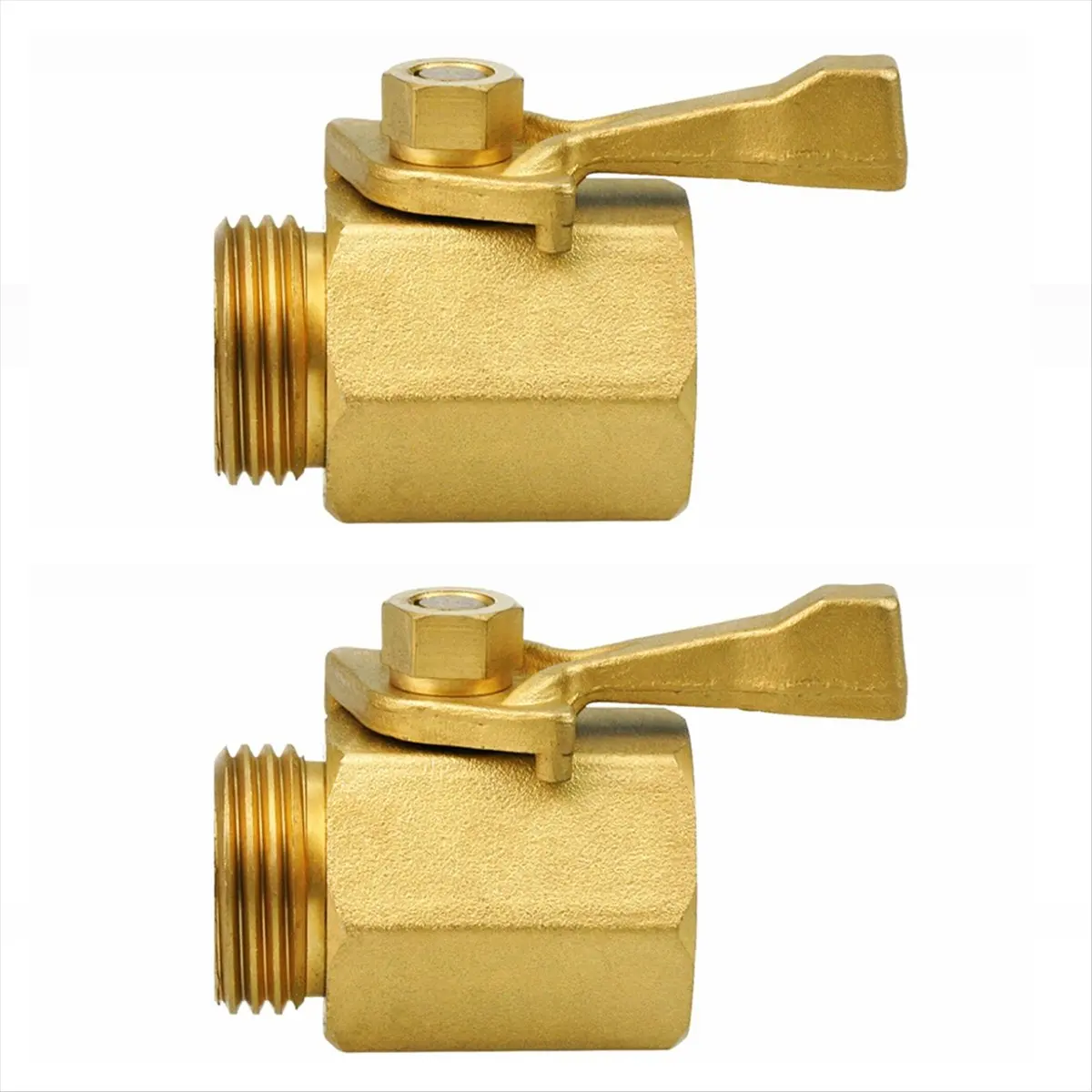 Okay Heavy Duty Brass Garden Hose Shutoff Valve 3/4 Inch Garden Hose Connector, Brass Water Line Shutoff Valve,2pcs