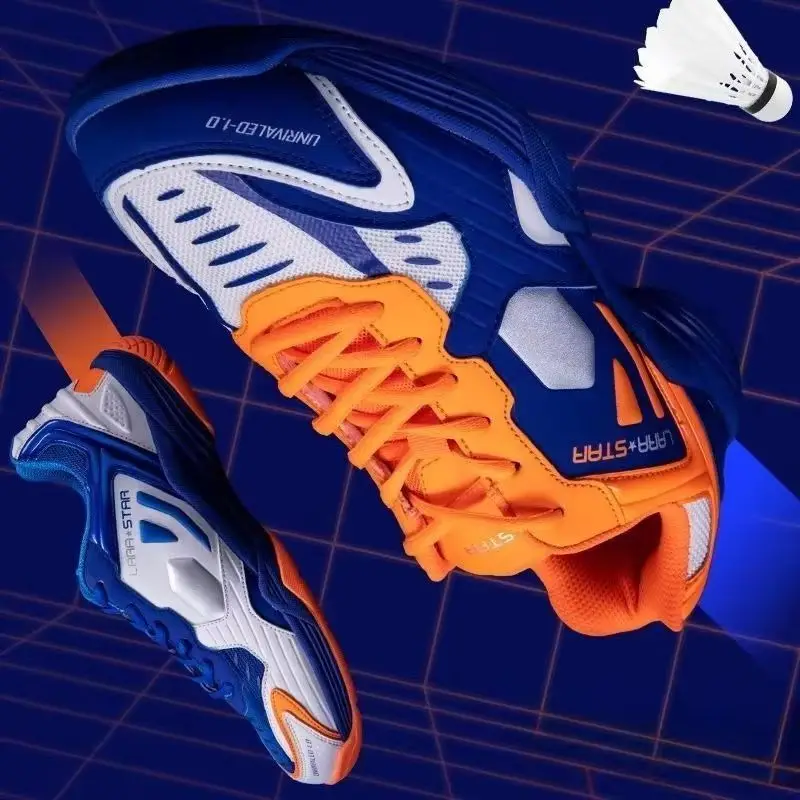 

2026 New Arrival Badminton Shoes For Mens Anti-Slippery Indoor Court Shoes Men Unisex Tennis Shoes Men Lacing Table Tennis Shoe