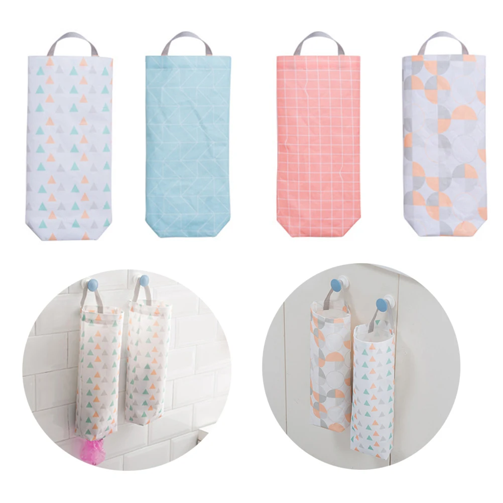 

2 pcs Thickened Oxford Cloth Trash Bag Storage Pouch Waterproof Foldable Hanging Garbage Organizer Cupboard Storage Eco