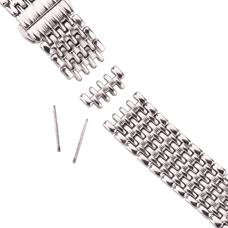 سوار ساعة 16 مللي متر 18 مللي متر 20 مللي متر 22 مللي متر الفضة الفولاذ المقاوم للصدأ الساعات النساء الرجال الصلبة ساعة معصم حزام اكسسوارات