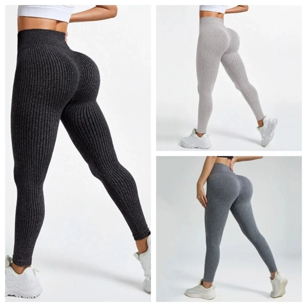 

Simple Fitness Women Yoga Long Pants High Waist Tummy Control Sports Running Pants Seamless Skinny Women Yoga Leggings Running