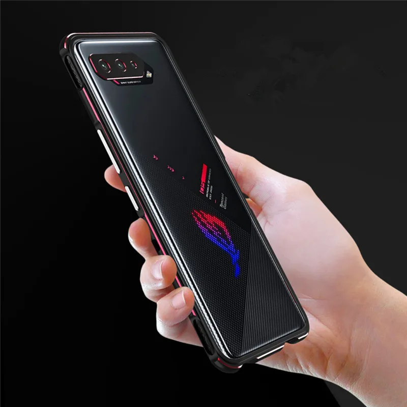 Bumper Case For Asus ROG Phone 6 5 5s Pro ROG 6 ROG5 Aluminum metal Frame Slim Cover phone case + carmera Protector