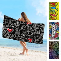 Keiths Haring Beach Towel For Kids Personalized Bath Towel Pool Towel Vacation Gift Picnic Towel Party Gift