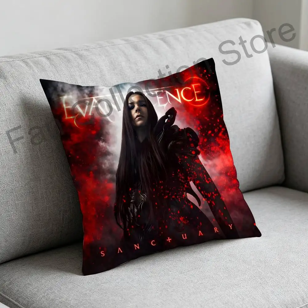 Band E-Evanescence Pillow Case For Sofa Decor Car Office Room Printing Cushion Cover Decorations and Protector